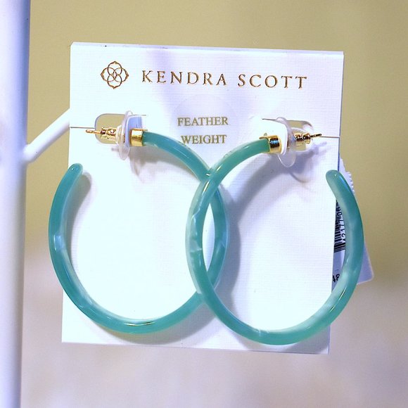 Kendra Scott | Kash Hoop Earrings (Sea Green ) - Picture 1 of 6
